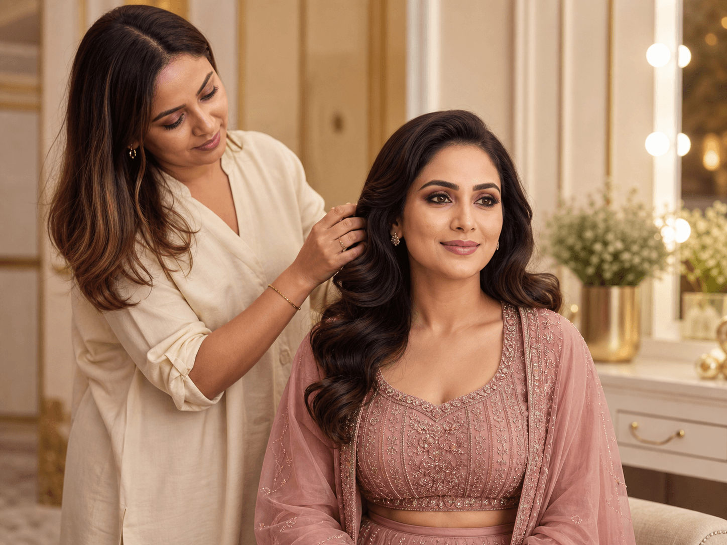 Makeup & Hairstyle Packages treatment at Glowistry